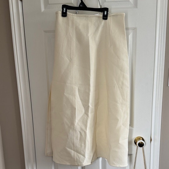 NWT Zara Elegant Cream A-Line Skirt - Picture 3 of 4